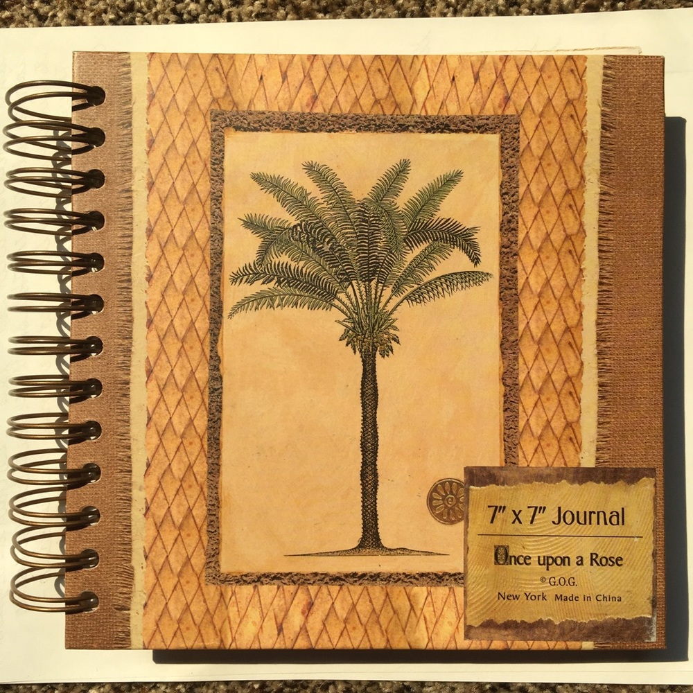 7” x 7” Spiral Bound Journal Palm Tree Cover